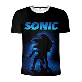 Мужская футболка 3D спортивная с принтом SONIC в Ухте, 100% полиэстер с улучшенными характеристиками | приталенный силуэт, круглая горловина, широкие плечи, сужается к линии бедра | amy rose | blaze the cat | hedgehog | sega | silver | sonic | доктор эггман | ёж соник | ехидна наклз | кошка блейз | метал соник | сега | сильвер | соник