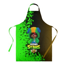 Фартук 3D с принтом Brawl stars LEON в Ухте, 100% полиэстер | общий размер — 65 х 85 см, ширина нагрудника — 26 см, горловина — 53 см, длина завязок — 54 см, общий обхват в поясе — 173 см. Принт на завязках и на горловине наносится с двух сторон, на основной части фартука — только с внешней стороны | bea | brawl stars | bull | colt | crow | leon | leon shark | shark | stars | акула | берли | биа | ворон | динамайк | кольт | леон | леон акула | нита | спайк | шелли | эль примо