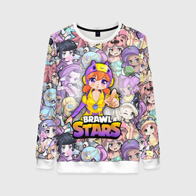 Женский свитшот 3D с принтом BrawlStars Girls (Oko) в Ухте, 100% полиэстер с мягким внутренним слоем | круглый вырез горловины, мягкая резинка на манжетах и поясе, свободная посадка по фигуре | 8 | bea | bit | brawl | brawlstars | bs | girls | oko | stars | virus | беа | бит | бравл | бравлеры | бравлстарс | бравлы | браво | бровл | броул | броулбол | бс | вирус | герои | девочки | игра | мультик | образ | око | персонаж | пчела 
