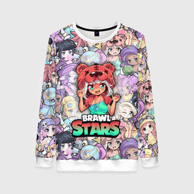 Женский свитшот 3D с принтом BrawlStars Girls (Oko) в Ухте, 100% полиэстер с мягким внутренним слоем | круглый вырез горловины, мягкая резинка на манжетах и поясе, свободная посадка по фигуре | 8 | bit | brawl | brawlstars | bs | girls | nita | oko | stars | virus | бит | бравл | бравлеры | бравлстарс | бравлы | браво | бровл | броул | броулбол | бс | вирус | герои | девочки | игра | медведь | мультик | нита | образ | око | персо