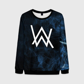 Мужской свитшот 3D с принтом Alan Walker в Ухте, 100% полиэстер с мягким внутренним слоем | круглый вырез горловины, мягкая резинка на манжетах и поясе, свободная посадка по фигуре | alan | alan walker | walker | алан | алан уокер | вокер | волкер | уокер | уолкер