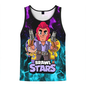 Мужская майка 3D с принтом BRAWL STARS COLT в Ухте, 100% полиэстер | круглая горловина, приталенный силуэт, длина до линии бедра. Пройма и горловина окантованы тонкой бейкой | Тематика изображения на принте: bea | brawl stars | brawl stars colt | brawler | colt | sally leon | беа | бравл старз | бравлер | кольт | салли леон