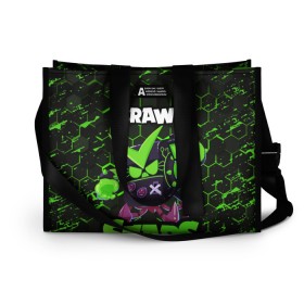 Сумка-шоппер 3D с принтом BRAWL STARS VIRUS 8 BIT. в Ухте, 100% полиэстер | застегивается на металлическую кнопку; внутренний карман застегивается на молнию. Стенки укреплены специальным мягким материалом, чтобы защитить содержимое от несильных ударов
 | 8 bit | bea | bibi | brawl stars | colt | crow | el brown | leon | leon shark | max | mr.p | nita | sally leon | shark | virus 8 bit | беа | берли | биби | бравл старс | ворон | кольт | леон | макс | нита | шелли