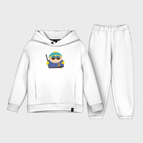 Детский костюм хлопок Oversize с принтом Картман Коп в Ухте,  |  | south park | баттерс | брафловский | кайл | кайл брофловски | картман | кенни | палка истины | стэнли марш | эрик картман | южный парк