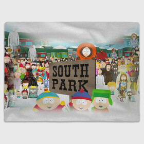 Плед 3D с принтом ЮЖНЫЙ ПАРК в Ухте, 100% полиэстер | закругленные углы, все края обработаны. Ткань не мнется и не растягивается | kenny | south park | кенни | мультфильмы | саус парк | южный парк