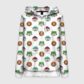 Женская толстовка 3D на молнии с принтом Южный парк в Ухте, 100% полиэстер | длина до линии бедра, манжеты и пояс оформлены мягкой тканевой резинкой, двухслойный капюшон со шнурком для регулировки, спереди молния, по бокам два кармана | park | south | south park | брофловски | герои | кайл | картман | кени | марж | они убили кени | парк | персонажи | ренди | рэнди | сволочи | стен | стэнн | южный | южный парк