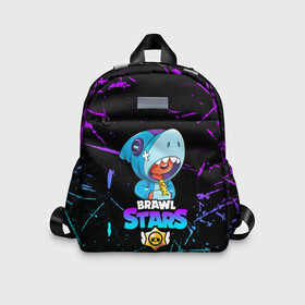 Детский рюкзак 3D с принтом BRAWL STARS LEON SHARK в Ухте, 100% полиэстер | лямки с регулируемой длиной, сверху петелька, чтобы рюкзак можно было повесить на вешалку. Основное отделение закрывается на молнию, как и внешний карман. Внутри дополнительный карман. По бокам два дополнительных кармашка | Тематика изображения на принте: 8 bit | 8 бит | bibi | brawl stars | crow | el brown | leon | leon shark | max | mr.p | sally leon | shark | stars | virus | werewolf | акула | биби | вирус | ворон | леон | оборотень | пингвин