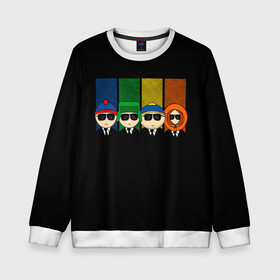 Детский свитшот 3D с принтом South Park в Ухте, 100% полиэстер | свободная посадка, прямой крой, мягкая тканевая резинка на рукавах и понизу свитшота | cartman | kenny | park | south | southpark | картман | кенни | мульт | мультик | парк | персонаж | персонажи | сериал | южный