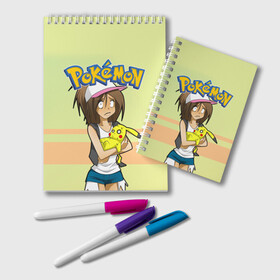 Блокнот с принтом POKEMON в Ухте, 100% бумага | 48 листов, плотность листов — 60 г/м2, плотность картонной обложки — 250 г/м2. Листы скреплены удобной пружинной спиралью. Цвет линий — светло-серый
 | Тематика изображения на принте: pika | pika pika | pikachu | pokemon | детектив пикачу | пика | пикачу | покемон