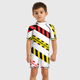 Детский купальный костюм 3D 2019 nCoV Коронавирус: в Ухте, Полиэстер 85%, Спандекс 15% | застежка на молнии на спине | 2019 ncov | covid 19 | pandemic | philippines | вирус | вспышка | китай | корона вирус | коронавирус | ухань | уханьский | эпидемия