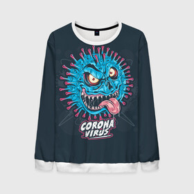 Мужской свитшот 3D 2019-nCoV Коронавирус: в Ухте, 100% полиэстер с мягким внутренним слоем | круглый вырез горловины, мягкая резинка на манжетах и поясе, свободная посадка по фигуре | 2019 ncov | covid 19 | pandemic | philippines | вирус | вспышка | китай | корона вирус | коронавирус | ухань | уханьский | эпидемия