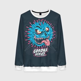 Женский свитшот 3D 2019-nCoV Коронавирус: в Ухте, 100% полиэстер с мягким внутренним слоем | круглый вырез горловины, мягкая резинка на манжетах и поясе, свободная посадка по фигуре | 2019 ncov | covid 19 | pandemic | philippines | вирус | вспышка | китай | корона вирус | коронавирус | ухань | уханьский | эпидемия