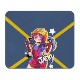 Коврик для мышки прямоугольный с принтом JACKY в Ухте, натуральный каучук | размер 230 х 185 мм; запечатка лицевой стороны | 8 bit | barley | brawl stars | brock | bull | colt | crow | dynamike | frank | jessie | leon | nita | барли | бравл старс | брок | булл | ворон | джесси | динамайк | кольт | леон | фрэнк