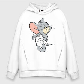 Мужское худи Oversize хлопок с принтом TUFFY в Ухте, френч-терри — 70% хлопок, 30% полиэстер. Мягкий теплый начес внутри —100% хлопок | боковые карманы, эластичные манжеты и нижняя кромка, капюшон на магнитной кнопке | spike | tom  jerry | tom and jerry | tomjerry | tuffy | vdgerir | мамочка два тапочка | том и джери | том и джерри