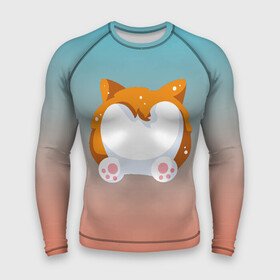 Мужской рашгард 3D с принтом Милый корги в Ухте,  |  | corgi | корги | маленькая собачка | милый | милый корги | рыжая | рыжая собачка | собака | собачка | такси