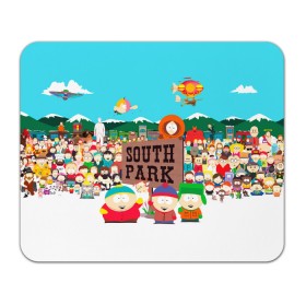 Коврик для мышки прямоугольный с принтом South Park в Ухте, натуральный каучук | размер 230 х 185 мм; запечатка лицевой стороны | south park | sp | батерс | баттерс | гарисон | енот | кайл  брофловски | картман | кеннет | кенни | маки | макки | маккормик | марш | мистер | мистереон | мультфильм | полотенчик | ренди | саус парк | сауспарк