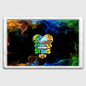 Магнит 45*70 с принтом Brawl Stars Leon Trio в Ухте, Пластик | Размер: 78*52 мм; Размер печати: 70*45 | Тематика изображения на принте: brawl stars | brawl stars leon | leon | leon green | leon sally | leon shark | бравл старс | леон | леон акула | леон огонь | леон салли | леон старс