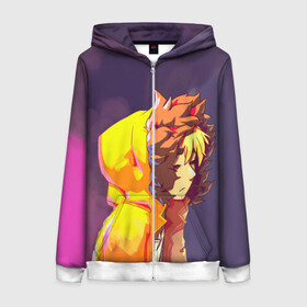 Женская толстовка 3D на молнии с принтом ЮЖНЫЙ ПАРК в Ухте, 100% полиэстер | длина до линии бедра, манжеты и пояс оформлены мягкой тканевой резинкой, двухслойный капюшон со шнурком для регулировки, спереди молния, по бокам два кармана | cartman | kenny | kyle | south park | stan | кайл | картман | кенни | стэн | южный парк