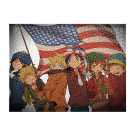 Обложка для студенческого билета ЮЖНЫЙ ПАРК: в Ухте, натуральная кожа | Размер: 11*8 см; Печать на всей внешней стороне | cartman | kenny | kyle | south park | stan | кайл | картман | кенни | стэн | южный парк