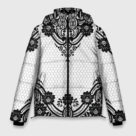 Мужская зимняя куртка 3D Кружева: в Ухте, верх — 100% полиэстер; подкладка — 100% полиэстер; утеплитель — 100% полиэстер | длина ниже бедра, свободный силуэт Оверсайз. Есть воротник-стойка, отстегивающийся капюшон и ветрозащитная планка. 
Боковые карманы с листочкой на кнопках и внутренний карман на молнии. | biohazard | ncov | ncov 2019 | биохазард | болезнь | вирусы | коронавирус | кружева | лицо | маска | накидка | распиратор | респиратор | рот | узор | ухань | эпидемия