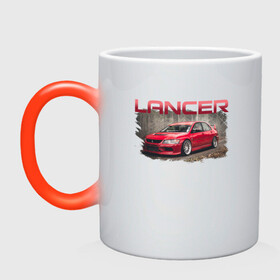 Кружка хамелеон с принтом MITSUBISHI LANCER в Ухте, керамика | меняет цвет при нагревании, емкость 330 мл | 3000gt | asx | carism | eclipse cross | evolution | l200 | lancer | mitsubishi | motorsport | outlander | pajero | sport | лансер | митсубиси | митсубиши | мицубиси | оутлендер | паджеро | спорт | эвалюшен | эво | эволюшин