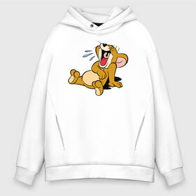 Мужское худи Oversize хлопок с принтом Happy Jerry в Ухте, френч-терри — 70% хлопок, 30% полиэстер. Мягкий теплый начес внутри —100% хлопок | боковые карманы, эластичные манжеты и нижняя кромка, капюшон на магнитной кнопке | spike | tom  jerry | tom and jerry | tomjerry | tuffy | vdgerir | мамочка два тапочка | том и джери | том и джерри