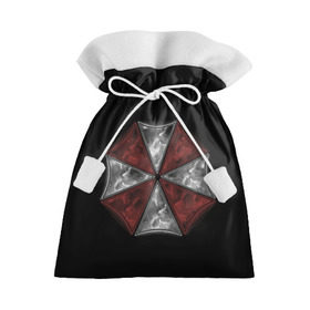 Подарочный 3D мешок с принтом Umbrella Corporation в Ухте, 100% полиэстер | Размер: 29*39 см | Тематика изображения на принте: 2 | biohazard | claire | evil | horror | raccoon | resident | survival | t virus | t вирус | выживание | зла | кеннеди | клэр | леон | обитель | раккун | редфилд | скотт | ужас