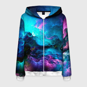Мужская толстовка 3D на молнии с принтом Fantasy в Ухте, 100% полиэстер | длина до линии бедра, манжеты и пояс оформлены мягкой тканевой резинкой, двухслойный капюшон со шнурком для регулировки, спереди молния, по бокам два кармана | abstract | fantasy | space | stars | texture | абстракция | астрономия | вселенная | галактика | геометрия | звезда | звезды | космический | космос | краски | наука | паттерн | полигоны | текстура