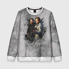 Детский свитшот 3D с принтом Winchester Brothers в Ухте, 100% полиэстер | свободная посадка, прямой крой, мягкая тканевая резинка на рукавах и понизу свитшота | dean winchester | sam winchester | supernatural | vdzabma | дин винчестер | сверхъестественное | сэм винчестер