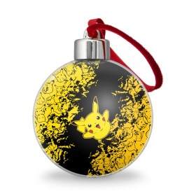 Ёлочный шар с принтом Пикачу (Oko) в Ухте, Пластик | Диаметр: 77 мм | 2020 | go | oko | pikachu | pokemon | герой | го | детектив | другой | игра | игровой | игрок | майнкрафт | мир | мультик | мультфильм | новый | око | пика | пикачу | планета | покемон | портал | телепорт | топ | фильм