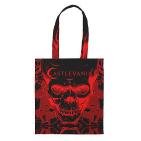 Шоппер 3D с принтом Castlevania red в Ухте, 100% полиэстер | Плотность: 200 г/м2; Размер: 34×35 см; Высота лямок: 30 см | alucard | castlevania | dracula | ultimate | алукард | аниме | ван | дракула | кастлвания | хеллсинг