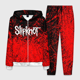 Мужской костюм 3D с принтом SLIPKNOT в Ухте, 100% полиэстер | Манжеты и пояс оформлены тканевой резинкой, двухслойный капюшон со шнурком для регулировки, карманы спереди | slipknot | джей вайнберг | джеймс рут | джои джордисон | донни стили | кори тейлор | крис фен | крэйг джонс | мик томсон | пол греи | слипкнот | шон крэхан