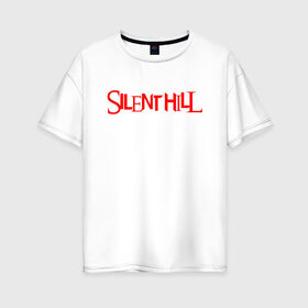 Женская футболка хлопок Oversize с принтом SILENT HILL в Ухте, 100% хлопок | свободный крой, круглый ворот, спущенный рукав, длина до линии бедер
 | horror | pyramidhead | silent hill | silent hill 2 | silent hill 3 | survival horror | знаки | орден | пирамидоголовый | сайлент хилл | сайрэнто хиру | символы | ужасы | хоррор