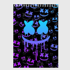 Скетчбук с принтом Marshmello в Ухте, 100% бумага
 | 48 листов, плотность листов — 100 г/м2, плотность картонной обложки — 250 г/м2. Листы скреплены сверху удобной пружинной спиралью | marshmello | диджей | клуб | клубная музыка | маршмеллоу | маршмэлло | маршмэллоу | музыка | электронная