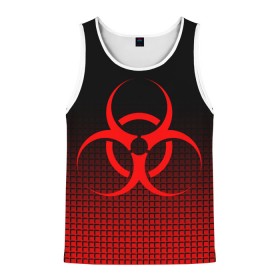 Мужская майка 3D с принтом BIOHAZARD в Ухте, 100% полиэстер | круглая горловина, приталенный силуэт, длина до линии бедра. Пройма и горловина окантованы тонкой бейкой | ada wong | biohazard | leon | nemesis | project resistance | raccoon city | re | re3 | resident evil | resident evil 3 | rpd | stars | umbrella | ада вонг | амбрелла | немезис | ужасы