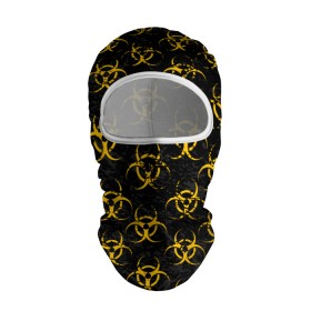 Балаклава 3D с принтом YELLOW BIOHAZARD в Ухте, 100% полиэстер, ткань с особыми свойствами — Activecool | плотность 150–180 г/м2; хорошо тянется, но при этом сохраняет форму. Закрывает шею, вокруг отверстия для глаз кайма. Единый размер | biohazard | covid 19 | mask | ncov | virus | биохазард | вирус | китай | коронавирус | маска | медицина | медицинская маска | нков | эпидемия