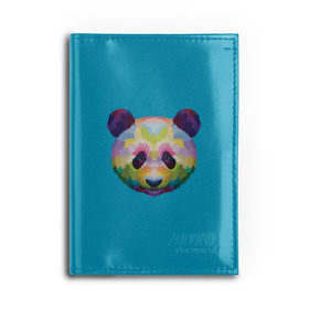 Обложка для автодокументов Панда: в Ухте, натуральная кожа |  размер 19,9*13 см; внутри 4 больших “конверта” для документов и один маленький отдел — туда идеально встанут права | арт | голова панды | животные | медведи | панда