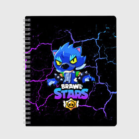 Тетрадь с принтом BRAWL STARS LEON в Ухте, 100% бумага | 48 листов, плотность листов — 60 г/м2, плотность картонной обложки — 250 г/м2. Листы скреплены сбоку удобной пружинной спиралью. Уголки страниц и обложки скругленные. Цвет линий — светло-серый
 | bibi | brawl | brawl stars | crow | leon | max | sally | shark | stars | акула | биби | бравл | бравл старс | браво старс | игра | компьютерная | кров | леон | леон акула | старс | шарк
