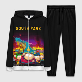Женский костюм 3D с принтом Южный Парк в Ухте,  |  | south park | sp | батерс | баттерс | гарисон | енот | кайл  брофловски | картман | кеннет | кенни | маки | макки | маккормик | марш | мистер | мистерион | мультфильм | полотенчик | ренди | саус парк | сауспарк