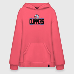 Худи SuperOversize хлопок с принтом Los Angeles Clippers (1) в Ухте, 70% хлопок, 30% полиэстер, мягкий начес внутри | карман-кенгуру, эластичная резинка на манжетах и по нижней кромке, двухслойный капюшон
 | ball | basketball | clippers | sport | streetball | баскетбол | клипперс | мяч | нба | спорт | стритбол