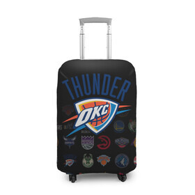 Чехол для чемодана 3D с принтом Oklahoma City Thunder (2) в Ухте, 86% полиэфир, 14% спандекс | двустороннее нанесение принта, прорези для ручек и колес | ball | basketball | sport | streetball | thunder | баскетбол | мяч | нба | спорт | стритбол | тандер