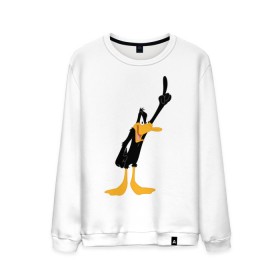 Мужской свитшот хлопок с принтом Даффи Дак в Ухте, 100% хлопок |  | daffy duck | looney tunes | vdzabma | даффи дак | луни тюнз