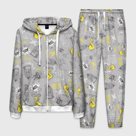 Мужской костюм 3D с принтом Looney Tunes в Ухте, 100% полиэстер | Манжеты и пояс оформлены тканевой резинкой, двухслойный капюшон со шнурком для регулировки, карманы спереди | looney tunes | tweety | vdzabma | луни тюнз | твити