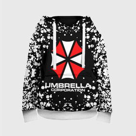 Детская толстовка 3D с принтом Umbrella Corporation. в Ухте, 100% полиэстер | двухслойный капюшон со шнурком для регулировки, мягкие манжеты на рукавах и по низу толстовки, спереди карман-кенгуру с мягким внутренним слоем | Тематика изображения на принте: resident evil | umbrella corporation | амбрелла | амбрелла корпорейшн | вирус | вымышленная военная и фармацевтическая корпорация | игра | умбрелла