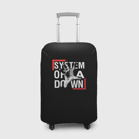 Чехол для чемодана 3D с принтом System of a Down в Ухте, 86% полиэфир, 14% спандекс | двустороннее нанесение принта, прорези для ручек и колес | down | hard rock | metal | of | rock | serj | system | system of a down | tankian | метал | рок | серж танкян | систем | система падения | танкян | хардрок