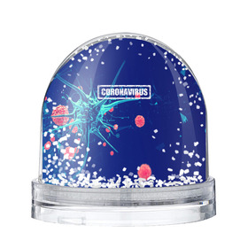 Снежный шар с принтом CORONAVIRUS в Ухте, Пластик | Изображение внутри шара печатается на глянцевой фотобумаге с двух сторон | covid 19 | molecule | абстракция | клетки | коронавирус | медицина | микробы | молекулы | наука | нейрон | нейроны | текстура | текстуры | формула