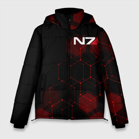 Мужская зимняя куртка 3D с принтом MASS EFFECT N7 в Ухте, верх — 100% полиэстер; подкладка — 100% полиэстер; утеплитель — 100% полиэстер | длина ниже бедра, свободный силуэт Оверсайз. Есть воротник-стойка, отстегивающийся капюшон и ветрозащитная планка. 

Боковые карманы с листочкой на кнопках и внутренний карман на молнии. | bioware | n7 | shepard | броня | жнецы | костюм | масс эффект | н7 | стальная броня | шепард | эффект массы