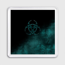 Магнит 55*55 с принтом Biohazard в Ухте, Пластик | Размер: 65*65 мм; Размер печати: 55*55 мм | biohazard | capcomumbrella | resident evil | амбрелла | биохазард | вирус | заражение | игра | коронавирус | обитель зла | пандемия | эпидемия