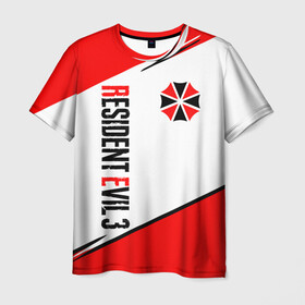 Мужская футболка 3D с принтом RESIDENT EVIL 3. в Ухте, 100% полиэфир | прямой крой, круглый вырез горловины, длина до линии бедер | ada wong | biohazard | leon | nemesis | project resistance | raccoon city | re2 | resident evil 3 | rpd | stars | umbrella | ада вонг | амбрелла | немесис | ужасы