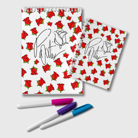 Блокнот с принтом PAYTON MOORMEIER - ТИКТОК в Ухте, 100% бумага | 48 листов, плотность листов — 60 г/м2, плотность картонной обложки — 250 г/м2. Листы скреплены удобной пружинной спиралью. Цвет линий — светло-серый
 | flower | payton moormeier | roses | tiktok | блогер | пейтон | пейтон моормиер | розы | тикток | тиктокер | цветы | ютубер